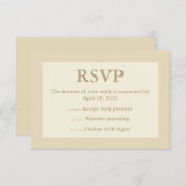 Reageren op Cream & Ecru Event, RSVP of Responskaa (Voorkant / Achterkant)