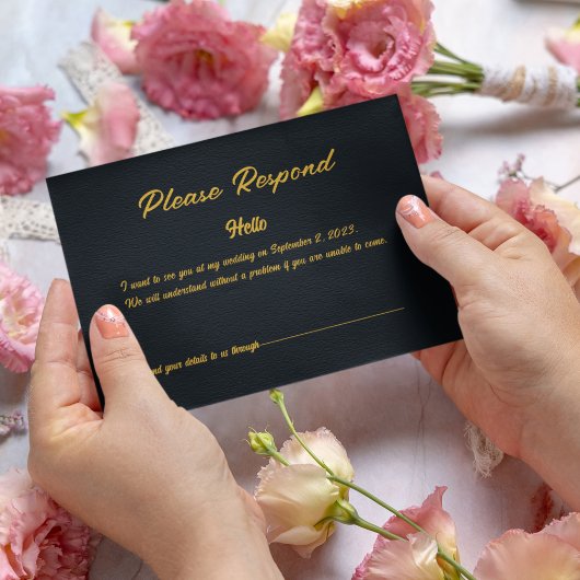 Reageren op RSVP Notitiekaartje