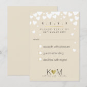 reageren, reageren RSVP elegant, romantische liefd Kaart (Voorkant / Achterkant)
