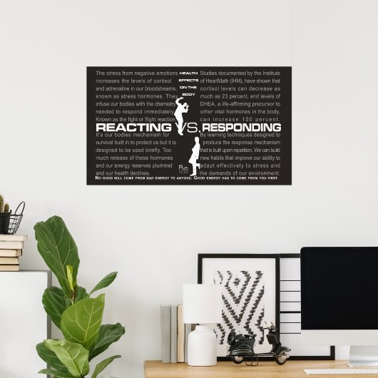 Reageren VS responsief Poster (Thuiskantoor)