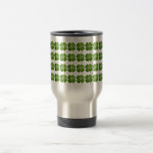 Real 4 Leaf Clover Shamrock Travel Reisbeker (Center)
