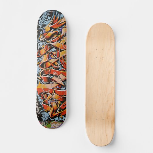 Real Abstract Graffiti Wall Schaats Board Skateboard (Voorkant)
