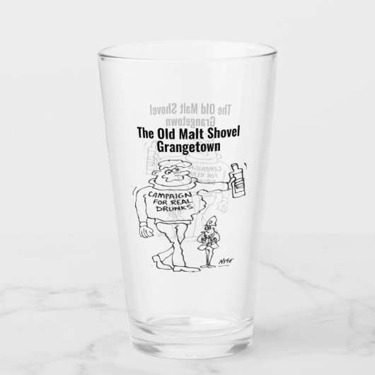 Real Ale of Micro Pub Funny Cartoon Drink Glas (Voorkant)