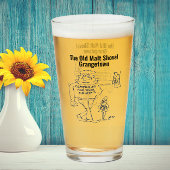 Real Ale of Micro Pub Funny Cartoon Drink Glas