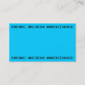 Real Alien Writing - Blue Visitekaartje (Achterkant)