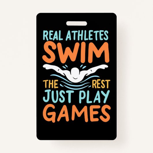 Real Athletes Swim Badge (Voorkant)