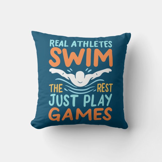 Real Athletes Swim Kussen (Voorkant)