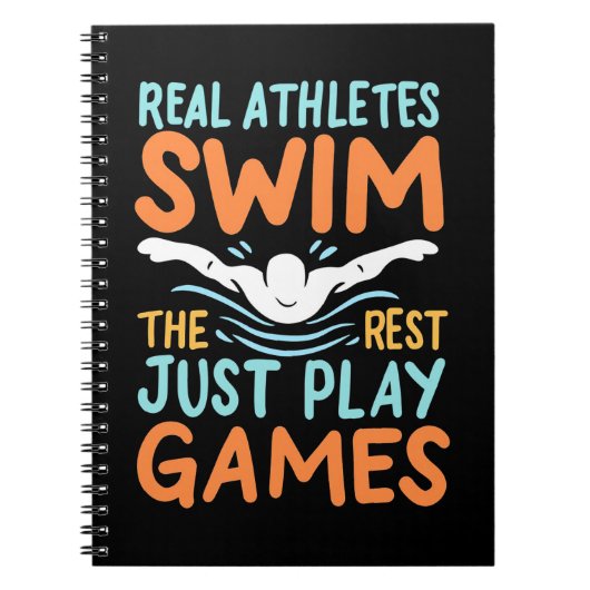 Real Athletes Swim Notitieboek (Voorkant)