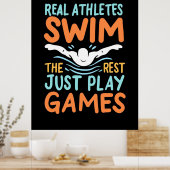 Real Athletes Swim Poster (Keuken)