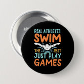 Real Athletes Swim Ronde Button 7,6 Cm (Voorkant /achterkant)