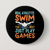 Real Athletes Swim Ronde Button 7,6 Cm (Voorkant)