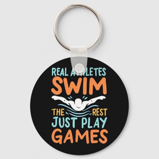 Real Athletes Swim Sleutelhanger (Voorkant)
