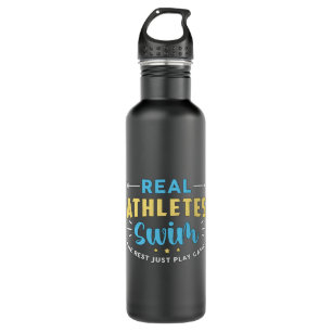 Real Athletes Swim Swimmer Swim Funny Waterfles