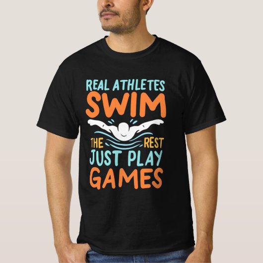 Real Athletes Swim T-shirt (Voorkant)