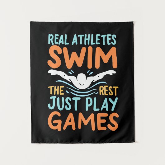 Real Athletes Swim Wandkleed (Voorkant)