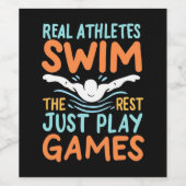 Real Athletes Swim Wijn Etiket (Enkel label)