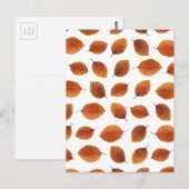 Real Autumn Leaves Pattern Briefkaart (Voorkant / Achterkant)