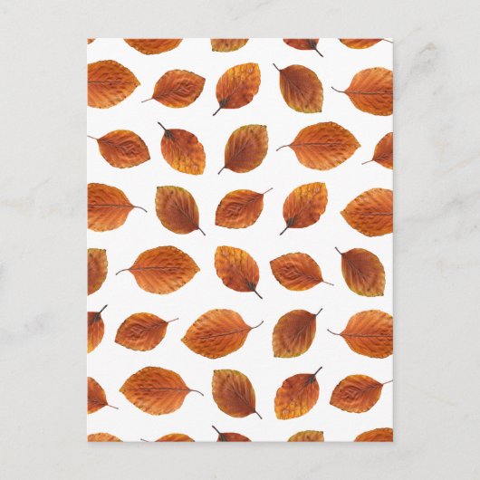 Real Autumn Leaves Pattern Briefkaart (Voorkant)