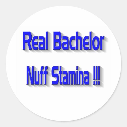 Real Bachelor Ronde Sticker (Voorkant)
