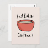 Real Bakers kunnen het grappige brood beproeven Briefkaart (Voorkant / Achterkant)