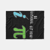 Real be Rational Funny Wiskunde Meme Wiskunde Nerd Fleece Deken (Voorkant (Horizontaal))
