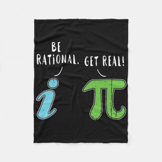 Real be Rational Funny Wiskunde Meme Wiskunde Nerd Fleece Deken (Voorkant)