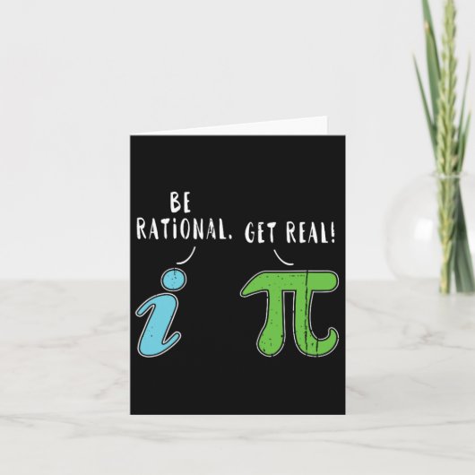 Real be Rational Funny Wiskunde Meme Wiskunde Nerd Kaart (Voorkant)