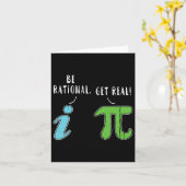 Real be Rational Funny Wiskunde Meme Wiskunde Nerd Kaart (Gele Bloem)