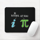 Real be Rational Funny Wiskunde Meme Wiskunde Nerd Muismat (Met muis)