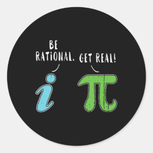 Real be Rational Funny Wiskunde Meme Wiskunde Nerd Ronde Sticker