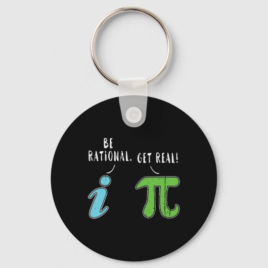 Real be Rational Funny Wiskunde Meme Wiskunde Nerd Sleutelhanger (Voorkant)