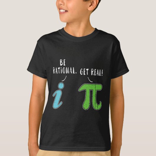 Real be Rational Funny Wiskunde Meme Wiskunde Nerd T-shirt (Voorkant)