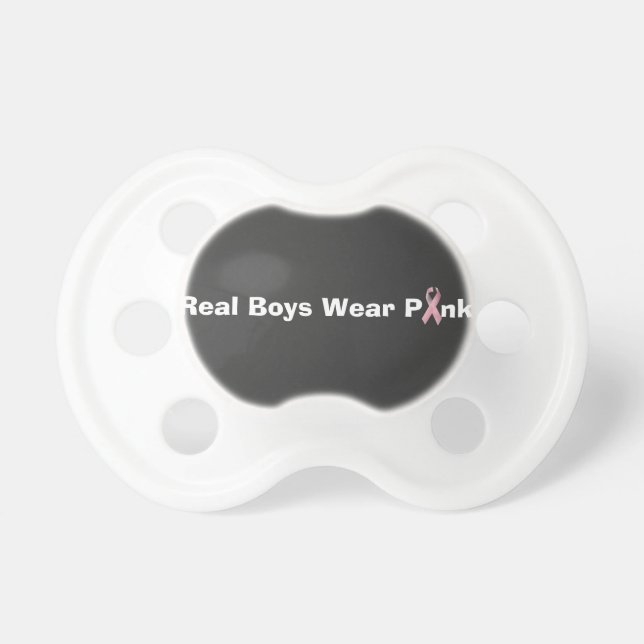 "Real Boys Draag Pink" Pacifier Speen (Voorkant)