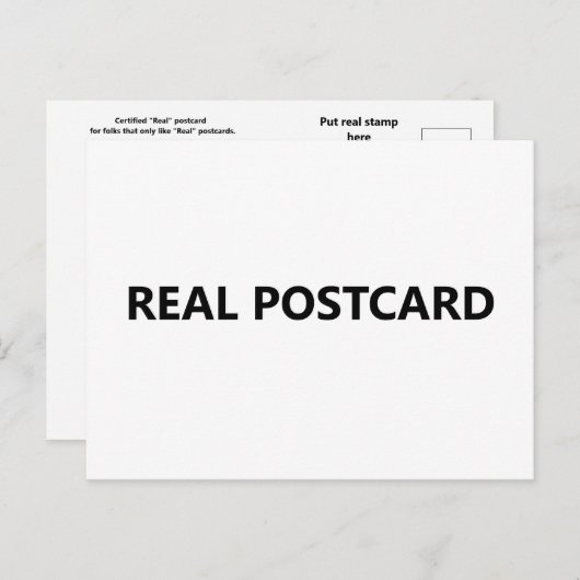 Real Briefkaart Generic Briefkaart Boring Briefkaa (Voorkant / Achterkant)