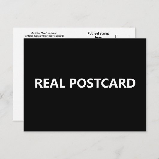 Real Briefkaart Generic Briefkaart Boring Briefkaa (Voorkant / Achterkant)