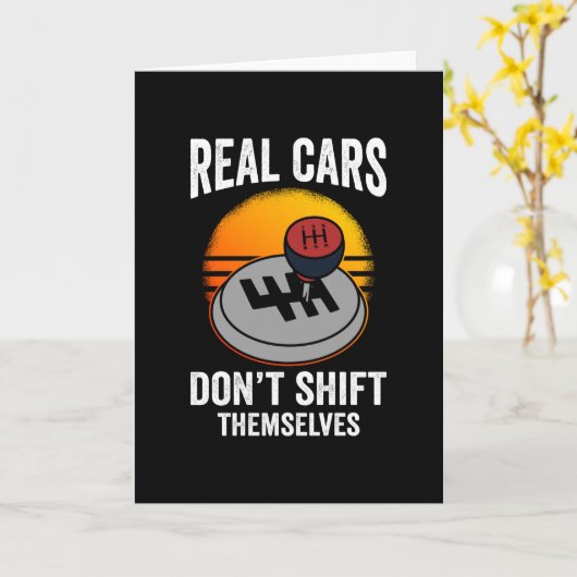 Real Cars Don't Shift Themselves Kaart (Gele Bloem)
