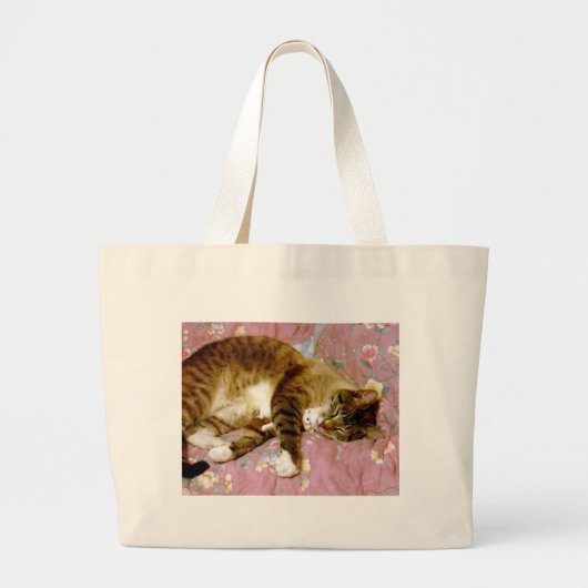 Real Cat, Fake Cat 2 Grote Tote Bag (Voorkant)