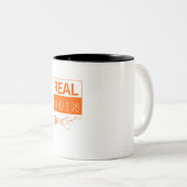 Real Coin Bitcoin Tweekleurige Koffiemok (Voorkant rechts)