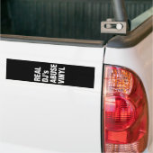 REAL DJ's ABUSE VINYL Bumpersticker (Op Truck)