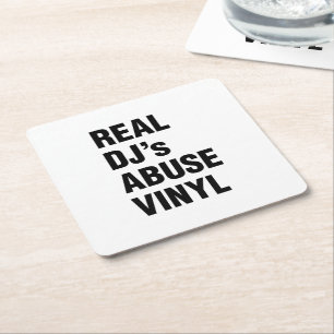 REAL DJ's ABUSE VINYL Kartonnen Onderzetters