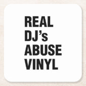 REAL DJ's ABUSE VINYL Kartonnen Onderzetters (Voorkant)