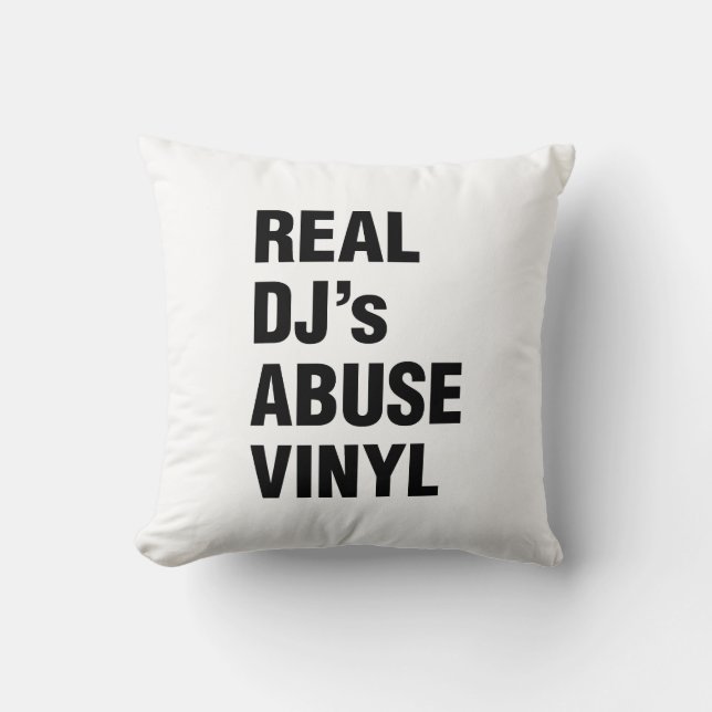 REAL DJ's ABUSE VINYL Kussen (Voorkant)