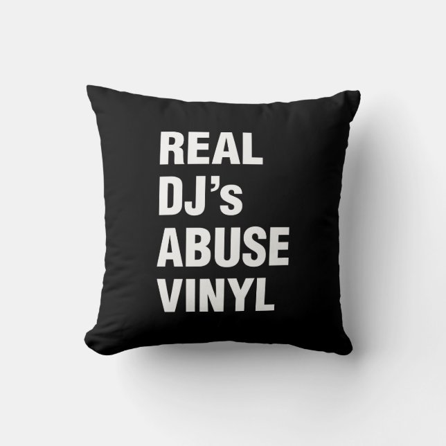 REAL DJ's ABUSE VINYL Kussen (Voorkant)