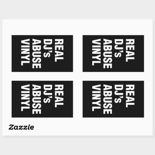 REAL DJ's ABUSE VINYL Rechthoekige Sticker (Vel)