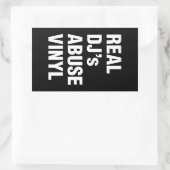 REAL DJ's ABUSE VINYL Rechthoekige Sticker (Tas)