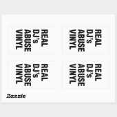 REAL DJ's ABUSE VINYL Rechthoekige Sticker (Vel)
