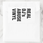 REAL DJ's ABUSE VINYL Rechthoekige Sticker (Tas)