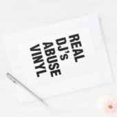 REAL DJ's ABUSE VINYL Rechthoekige Sticker (Envelop)