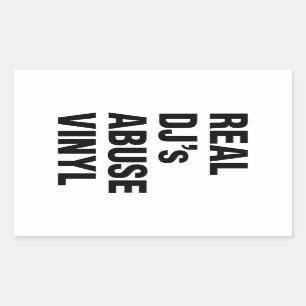 REAL DJ's ABUSE VINYL Rechthoekige Sticker
