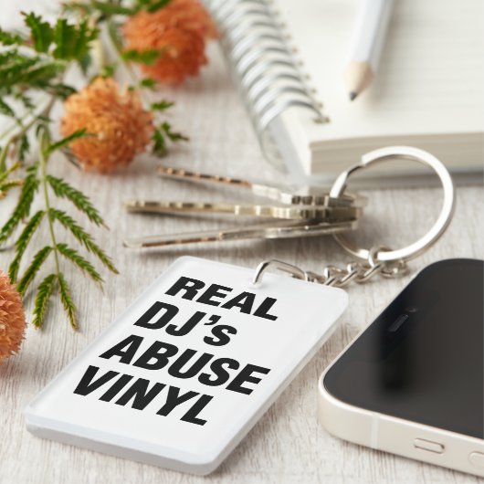 REAL DJ's ABUSE VINYL Sleutelhanger (Voorkant Rechts)